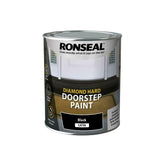 Ronseal Diamond Hard Doorstep Paint - Black Satin 750ml